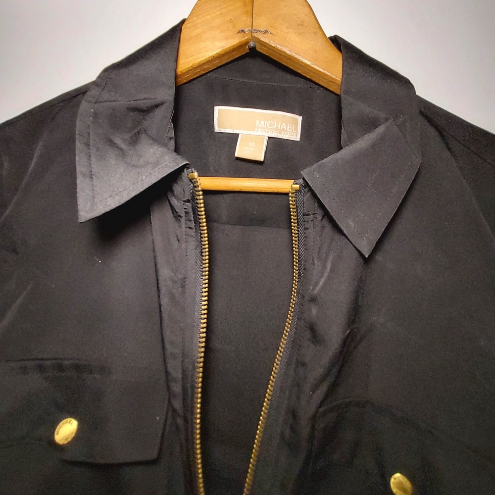 Michael Kors Black Zip-Up Blouse - image 2